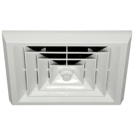 Havaco Quick Connect Havaco Quick Connect HT-G6B-S1 White Square Ceiling Diffuser with 6 in. Boot HT-G6B-S1